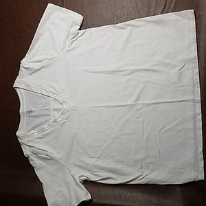 Catherines Women's Plus Size 1X 18/20W Short Sleeve V Neck Sequined Embellished